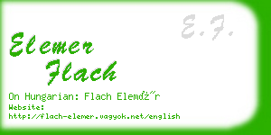 elemer flach business card